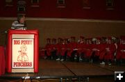 Joel Eskelsen talks to the seniors. Photo by Dawn Ballou Pinedale Online.