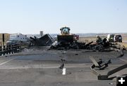 Clean-up. Photo by Ross Doman, Wyoming Department of Transportation..