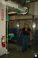 Emergency Shower. Photo by Dawn Ballou, Pinedale Online.