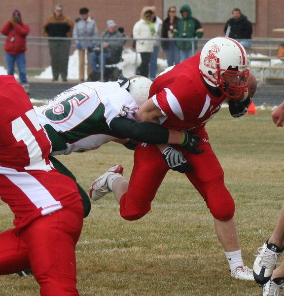 Fumble. Photo by Clint Gilchrist, Pinedale Online.