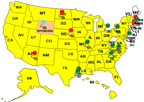 50 State License Plate map. Photo by Dawn Ballou, Pinedale Online.