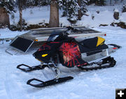 Taylor's new sled. Photo by Clark Dyess.