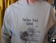 Turkey Trot T-Shirt. Photo by Bob Rule, KPIN 101.1 FM Radio.