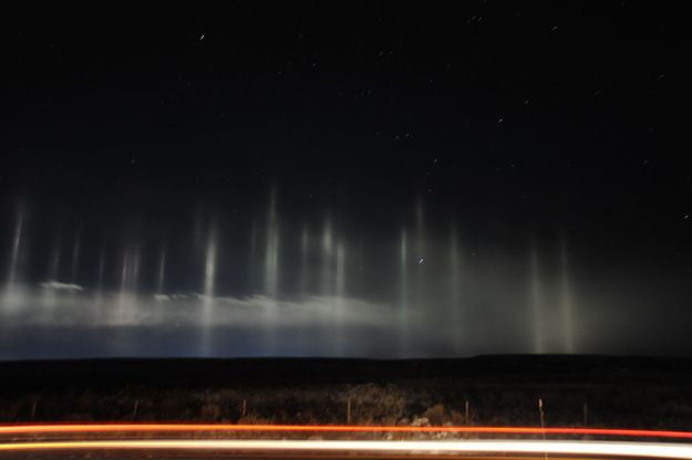 Dancing Mesa lights. Photo by Arnold Brokling.