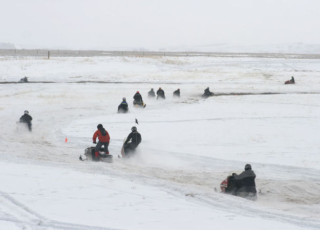 Along the backstretch. Photo by Dawn Ballou, Pinedale Online.