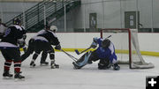 Goalie. Photo by Pam McCulloch, Pinedale Online.