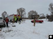 Testing hoses. Photo by T.J. Hunt.