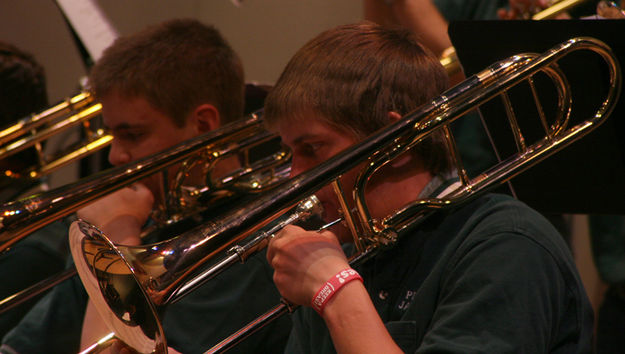 Trombones. Photo by Pam McCulloch, Pinedale Online.