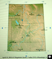 Utah quake felt in Wyoming. Photo by USGS.