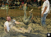 Getting Muddy. Photo by Pam McCulloch, Pinedale Online.