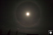 Ring around the Moon. Photo by Dave Bell.