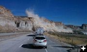 Rock Slide. Photo by Wyoming Highway Patrol.