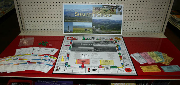 SubletteOpoly game. Photo by Dawn Ballou, Pinedale Online.
