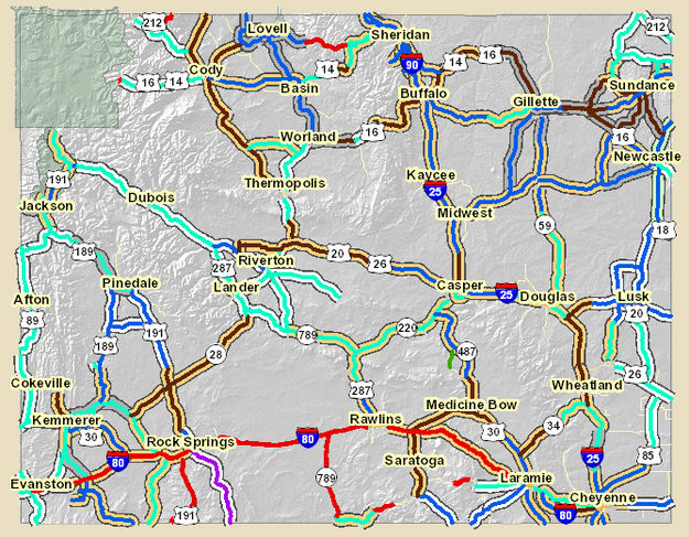 Road Closures. Photo by WYDOT.