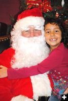 A smile for Santa. Photo by Mari Muzzi, Sublette Examiner.