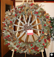 Ultra Resources wreath. Photo by Dawn Ballou, Pinedale Online.