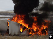 Burning truck. Photo by Madison Belus.