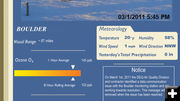 Boulder 5:45PM - March 1st. Photo by DEQ Boulder monitoring station.