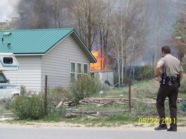 House Fire. Photo by Ernie Kawa.