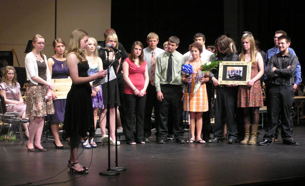 Senior Class honors Mr. Sheppard. Photo by Bob Rule.