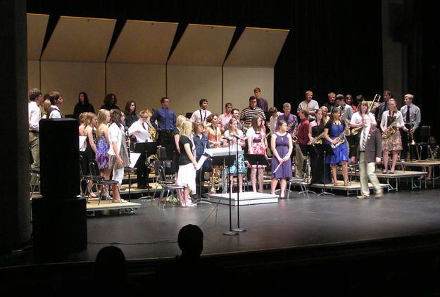 Presenting the HS band. Photo by Bob Rule.