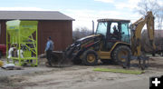 Sand bag machine. Photo by Bill Winney.