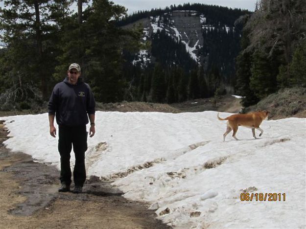 Late Spring snow patch. Photo by T.J. Hunt.