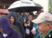 Umbrella helps. Photo by Bob Rule, KPIN 101.1 FM Radio.