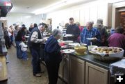 Chow line. Photo by Bill Winney.