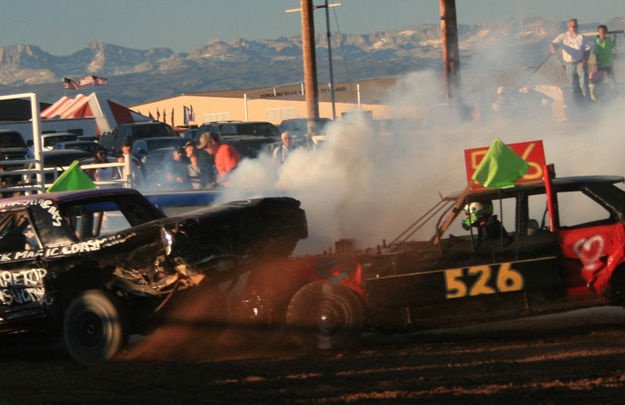 Demolition Derby. Photo by Dawn Ballou, Pinedale Online.