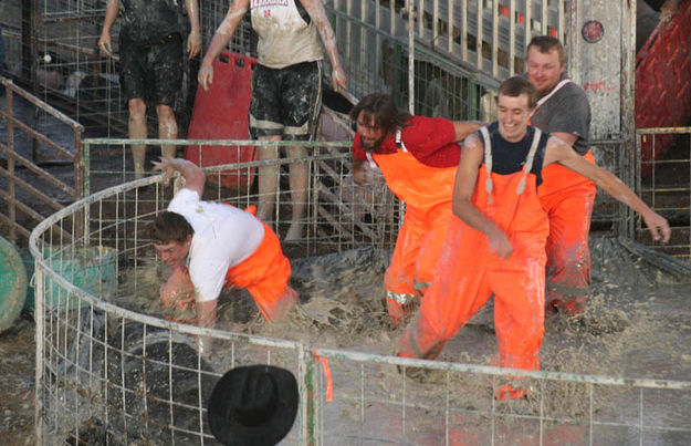 Orange Coveralls. Photo by Dawn Ballou, Pinedale Online.