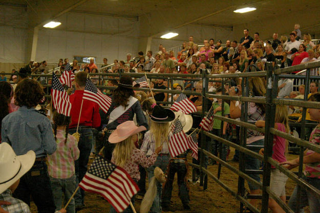 Grand Entry Parade view. Photo by Dawn Ballou, Pinedale Online.