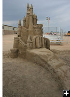 Finished Sand Castle. Photo by Dawn Ballou, Pinedale Online.