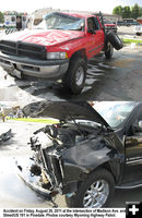 Pine Street crash. Photo by Wyoming Highway patrol.