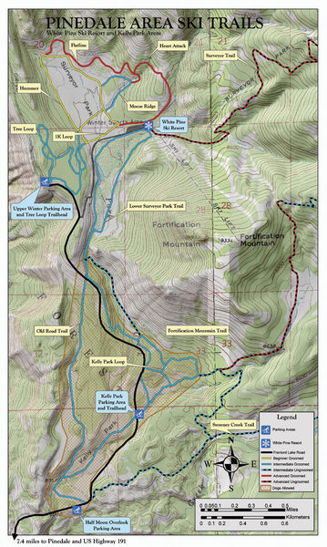 X-C Ski Trail Map. Photo by .