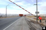 Backing down the hill. Photo by Wyoming Department of Transportation.