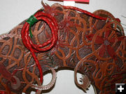 Detail of NOLS wreath. Photo by Dawn Ballou, Pinedale Online.