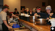 Food line. Photo by Dawn Ballou, Pinedale Online.