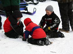 Snow explorers. Photo by Travis Pearson, Pinedale Roundup.