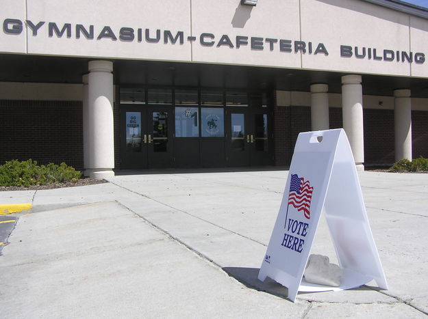 Pinedale Polling Location. Photo by Bob Rule, KPIN 101.1 FM Radio.
