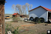 Moving the Ice House. Photo by Pinedale Online.