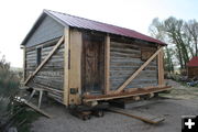 Bunkhouse front and side view. Photo by Dawn Ballou, Pinedale Online.