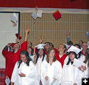 Flying Mortarboards. Photo by Travis Pearson, Pinedale Roundup.