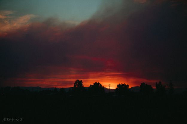 Fire sunset. Photo by Kyle Ford.