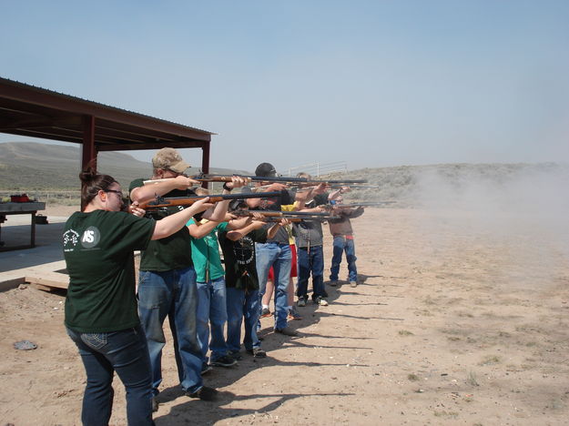 Muzzleloading shoot. Photo by Robin Schamber.