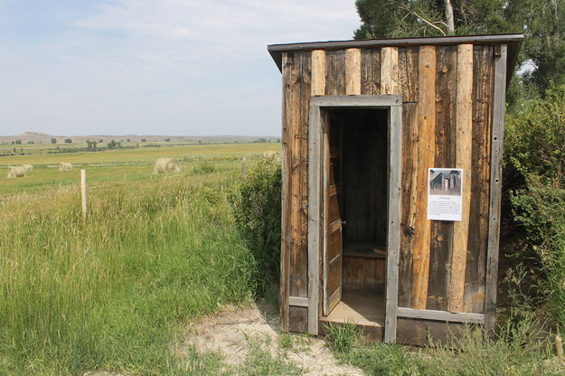 Restored Outhouse. Photo by Dawn Ballou, Pinedale Online.