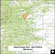 Fire Map - Sept. 17, 2012. Photo by Bridger-Teton National Forest.