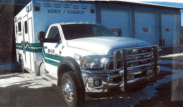 New ambulance. Photo by Eden Valley Ambulance Service.