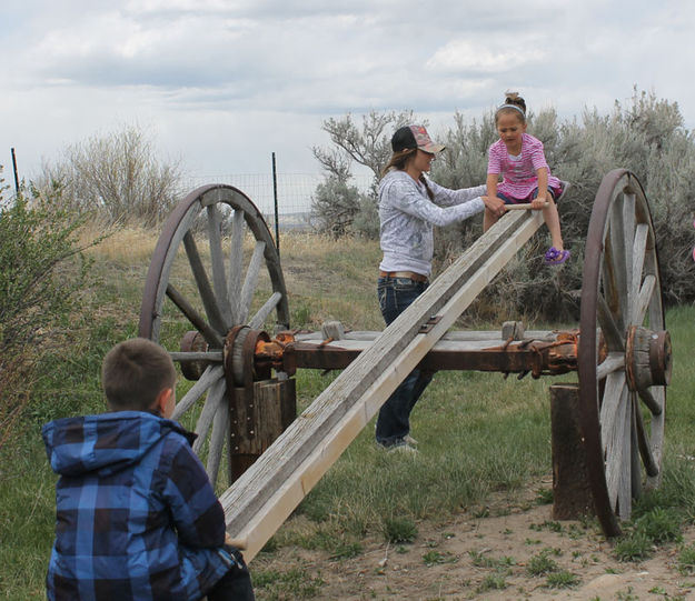 Teeter-totter. Photo by Clint Gilchrist, Pinedale Online.