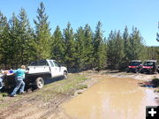 Stuck Truck. Photo by Pinedale Online.